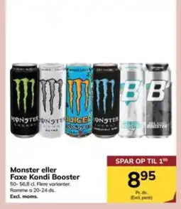 Dagrofa Food Service Monster eller Faxe Kondi Booster tilbud