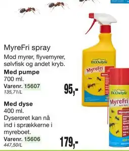 Harald Nyborg MyreFri spray tilbud