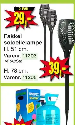 Harald Nyborg Fakkel solcellelampe tilbud