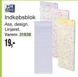 Harald Nyborg Oxford Indkøbsblok tilbud