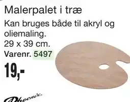 Harald Nyborg Malerpalet i træ tilbud