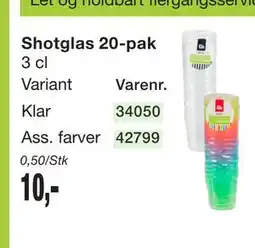 Harald Nyborg Shotglas 20-pak tilbud