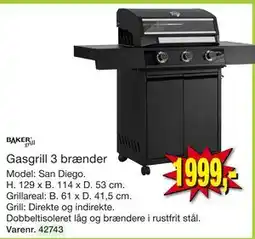 Harald Nyborg Gasgrill 3 brænder San Diego tilbud
