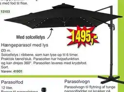 Harald Nyborg Hængeparasol med lys tilbud