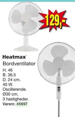 Harald Nyborg Heatmax Bordventilator tilbud
