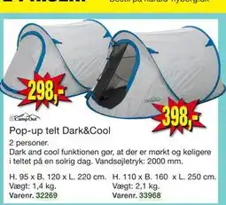 Harald Nyborg Pop-up telt Dark&Cool tilbud