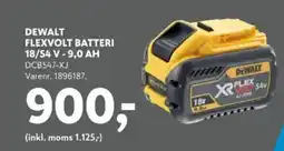 Davidsen Dewalt flexvolt batteri 18/54 v - 9,0 ah tilbud