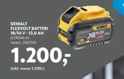 Davidsen Dewalt flexvolt batteri 18/54 v-12,0 ah tilbud
