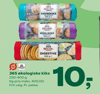 Coop 365 365 økologiske kiks tilbud