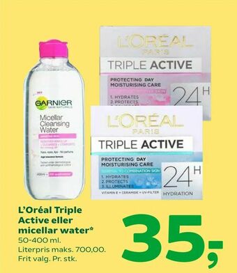 Coop 365 L'Oréal Triple Active eller micellar water tilbud