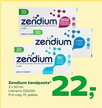 Coop 365 Zendium tandpasta tilbud