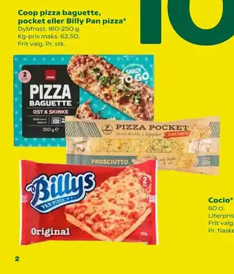 Coop 365 Coop pizza baguette, pocket eller Billy Pan pizza tilbud