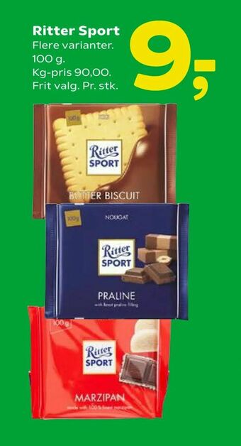 Coop 365 Ritter Sport tilbud