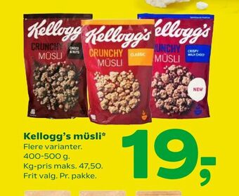 Coop 365 Kellogg's müsli* tilbud