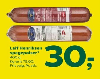 Leif Henriksen spegepølser