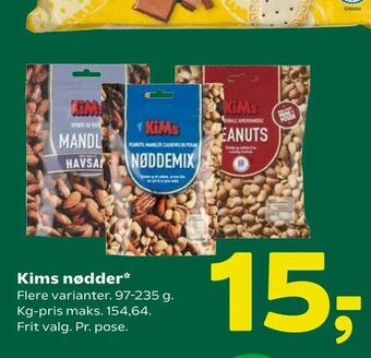 Coop 365 Kims nødder tilbud