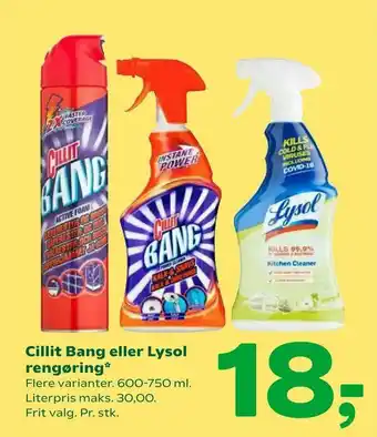 Cillit Bang eller Lysol rengøring