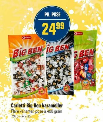 Otto Duborg Carletti Big Ben karameller tilbud