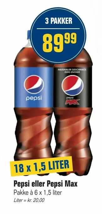 Otto Duborg Pepsi eller Pepsi Max tilbud