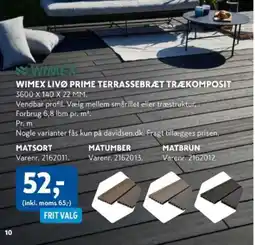 Davidsen Wimex livø prime terrassebræt trækomposit tilbud