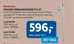 Davidsen Fischer terrasseskruer FTS-ST tilbud
