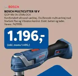 Davidsen BOSCH Multicutter 18 v GOP 18V-34 STARLOCK tilbud