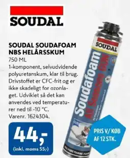 Davidsen Soudal soudafoam NBS helårsskum tilbud