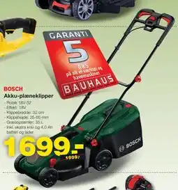 Bauhaus Akku-plæneklipper tilbud