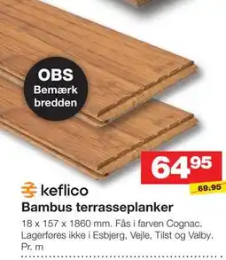 Bauhaus Bambus terrasseplanker tilbud