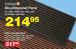 Bauhaus Akustikpanel Fanø tilbud