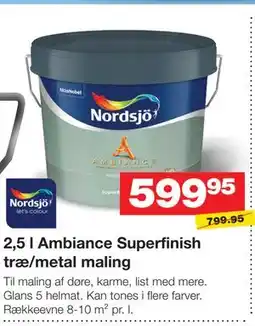 Bauhaus 2,5 l Ambiance Superfinish træ/metal maling tilbud
