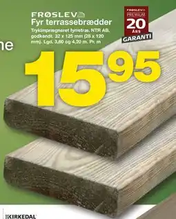 Bauhaus Fyr terrassebrædder tilbud
