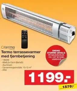 Bauhaus Termo terrassevarmer med fjernbetjening tilbud