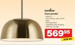 Bauhaus Cera pendel tilbud