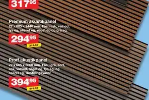 Bauhaus Premium akustikpanel tilbud