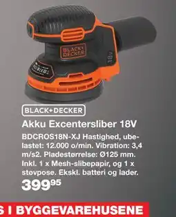 Bauhaus Akku Excentersliber 18V tilbud