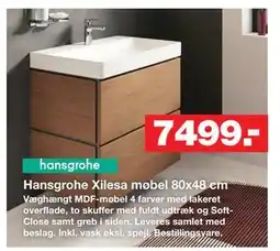 Bauhaus Hansgrohe Xilesa møbel 80x48 cm tilbud