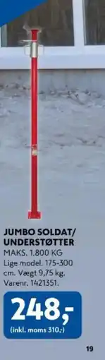 Davidsen Jumbo soldat/ understøtter tilbud