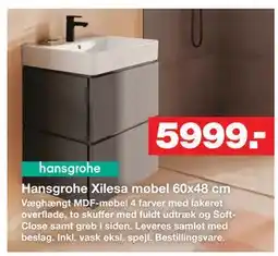 Bauhaus Hansgrohe Xilesa møbel 60x48 cm tilbud