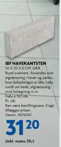 Davidsen IBF havekantsten tilbud
