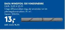 Davidsen Dafa Windfoil 130 vindspærre tilbud