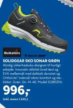 Davidsen Solidgear Sko sonar grøn tilbud