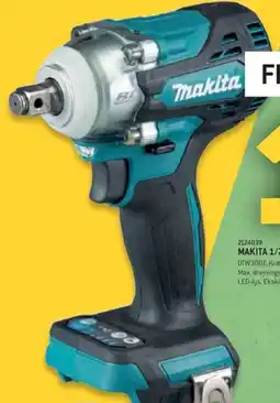 XL-BYG Makita 1/2" Slagnøgle 18v tilbud
