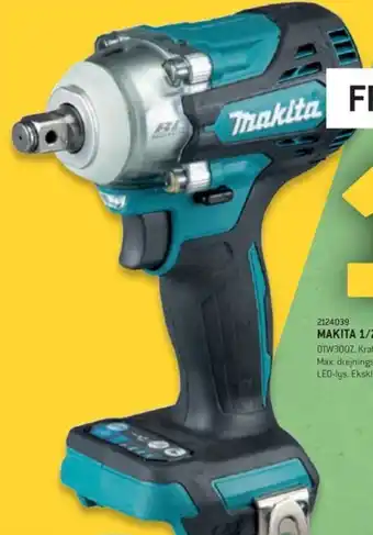 Makita 1/2" Slagnøgle 18v