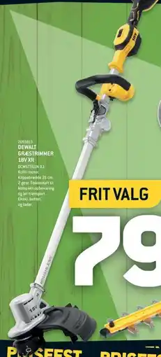 XL-BYG DEWALT Græstrimmer 18V XR tilbud