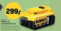 XL-BYG DEWALT XR Li-ion batteri 18v tilbud