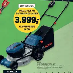 XL-BYG BOSCH Plæneklipper 2 x 18v tilbud