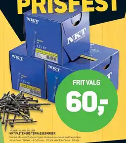 XL-BYG NKT Fasteners terrasseskruer tilbud