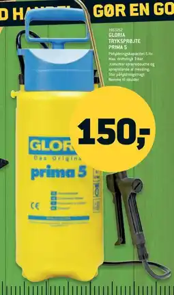 XL-BYG Gloria Tryksprøjte Prima 5 tilbud