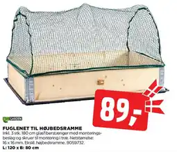 jem & fix Fuglenet til højbedsramme tilbud